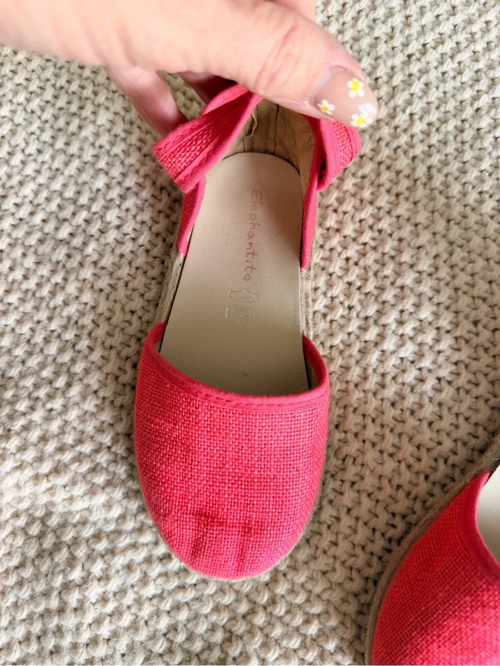 Elephantito Espadrille Sandals | Size 25 / US 9 | Coral Pink 🌸